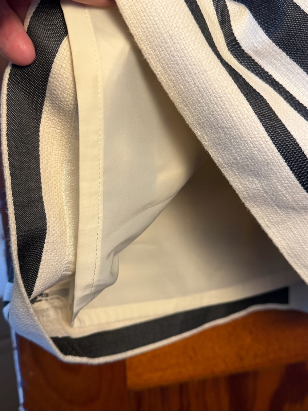 J. Crew Black & Cream Striped Sheath Midi Dress - Picture 6 of 6
